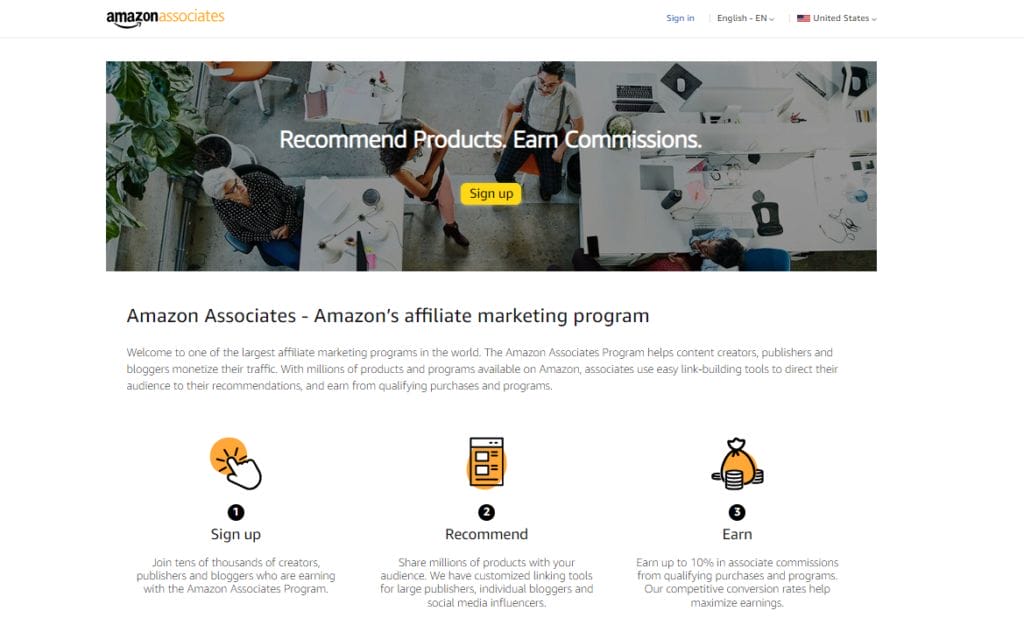 Amazon Affiliate Program and Step-by-Step